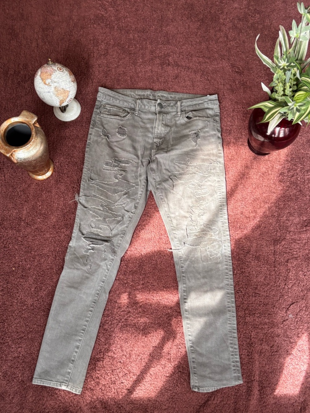 American Eagle Outfitters Gray Casual Jeans
